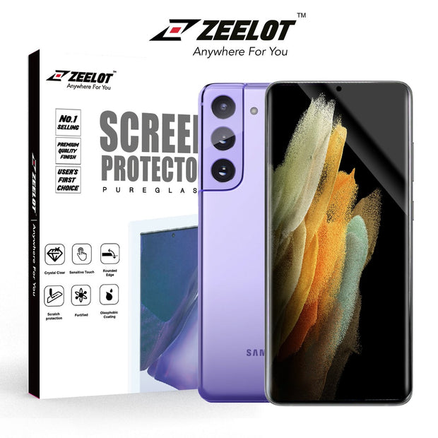 ZEELOT Samsung S21+ Plus PureGlass 2.5D HD Corning Tempered Glass Screen Protector
