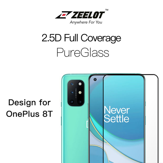 ZEELOT OnePlus 8T PureShield 2.5D Clear Tempered Glass Screen Protector