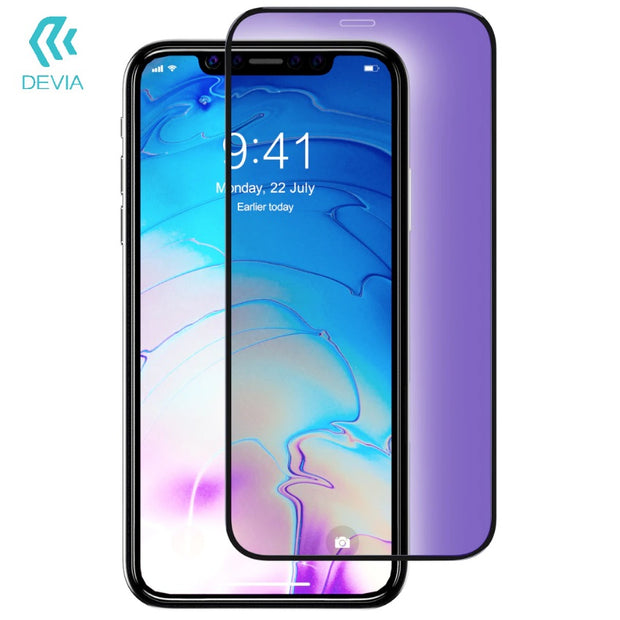 DEVIA iPhone 12 Mini 5.4 (2020) Full Coverage Anti-Blue Ray Tempered Glass Screen Protector