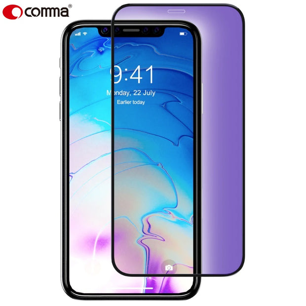 Comma iPhone 12 Pro Max 6.7 (2020) Full Coverage Anti-Blue Ray Tempered Glass Screen Protector