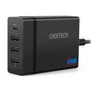 Choetech Wall Charger / Adapter 4-Port 72W PD Power Delivery