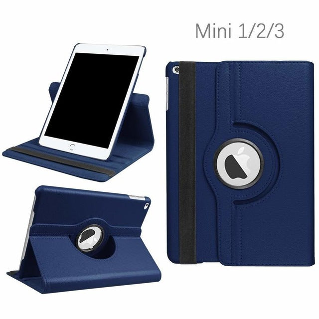 iPad Mini 1 / 2 / 3 Luxury PU Leather Rotary Flip Case