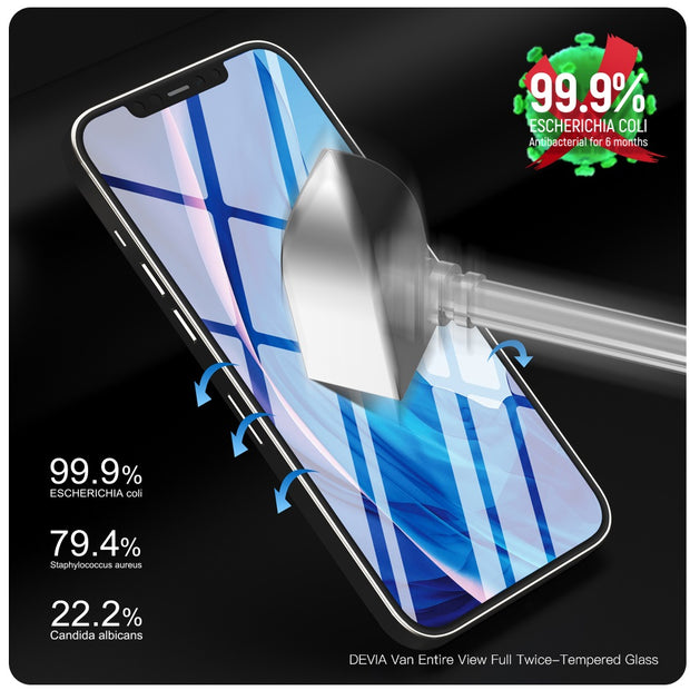 Comma iPhone 12 Mini 5.4 (2020) Full Coverage Tempered Glass Screen Protector