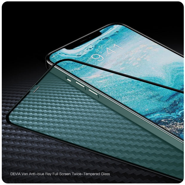 DEVIA iPhone 12 Mini 5.4 (2020) Full Coverage Anti-Blue Ray Tempered Glass Screen Protector