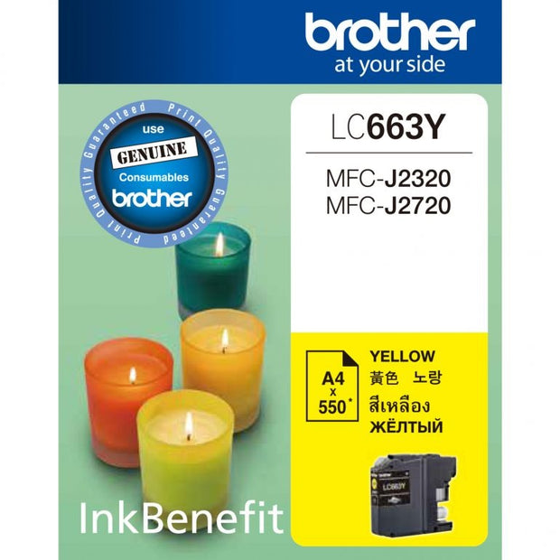 Brother Colour (High Yield) Ink Cartridge LC663 Series