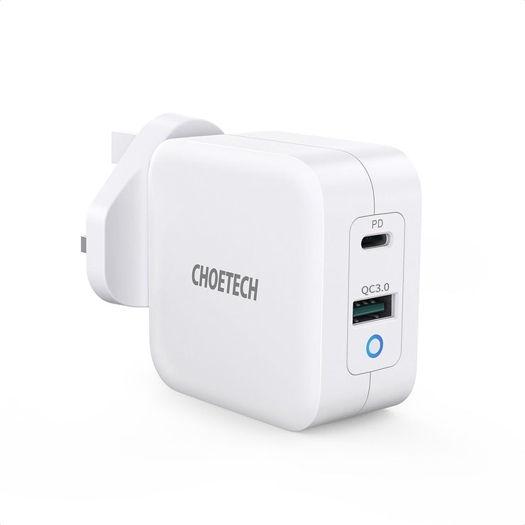 Choetech Charger / Adapter USB-A + USB-C 65W PD Power Delivery