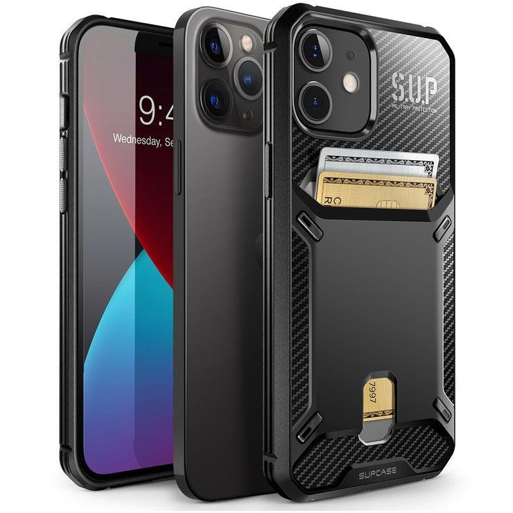 Supcase iPhone 12 / 12 Pro 6.1 (2020) UB Vault Slim Protective Wallet Case with Built-in Card Holder