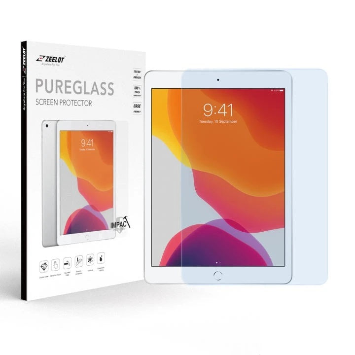 ZEELOT iPad 10.2 (2020 / 2019) 2.5D PureGlass Anti Blue Ray Tempered Glass Screen Protector