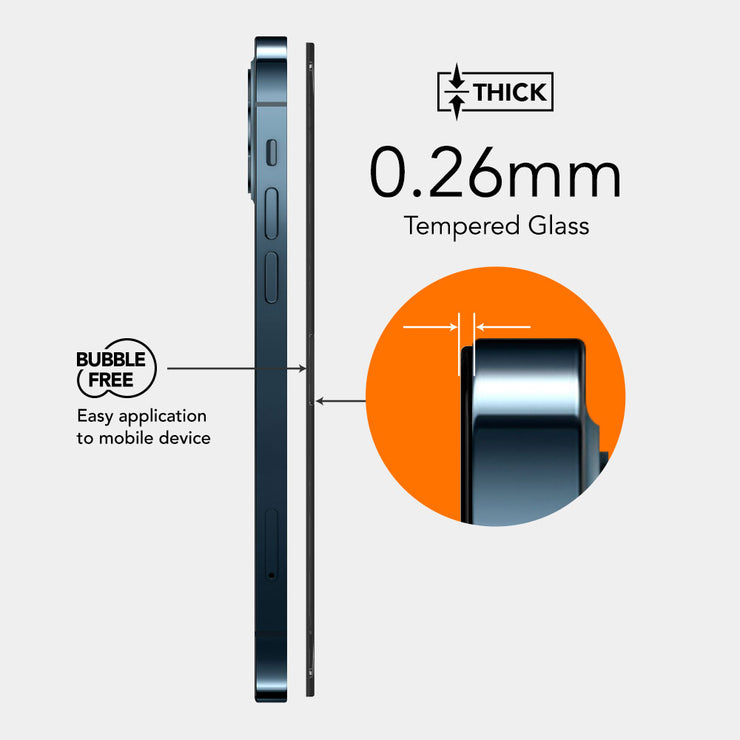 Ugly Rubber iPhone 13 Pro Max 6.7 (2021) Matte / Anti-Glare Full Coverage Tempered Glass Screen Protector