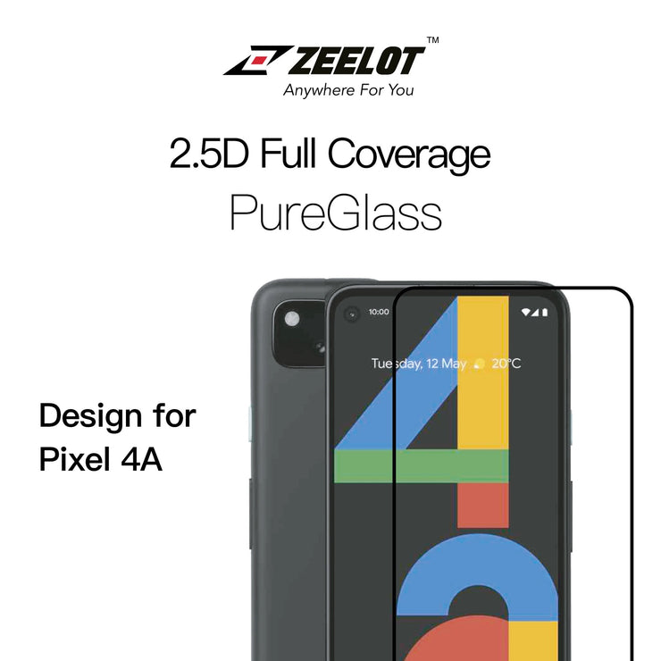 ZEELOT Google Pixel 4a PureGlass Steel Wire Full Coverage Tempered Glass Screen Protector