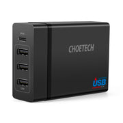 Choetech Wall Charger / Adapter 4-Port 72W PD Power Delivery