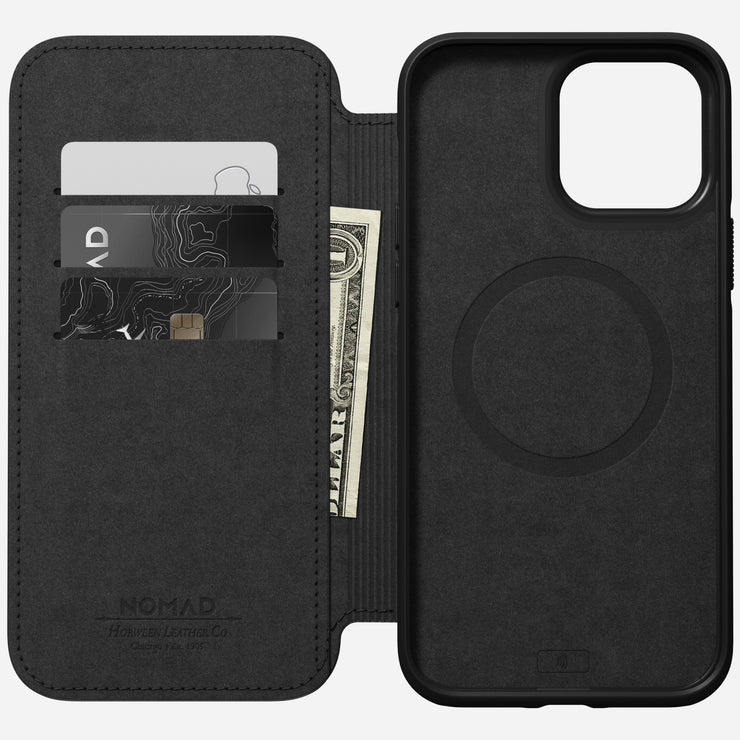 NOMAD iPhone 13 Pro 6.1 (2021) Modern Leather Folio MagSafe Case