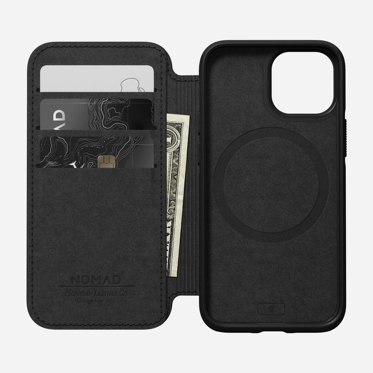 NOMAD iPhone 13 6.1 (2021) Modern Leather Folio MagSafe Case