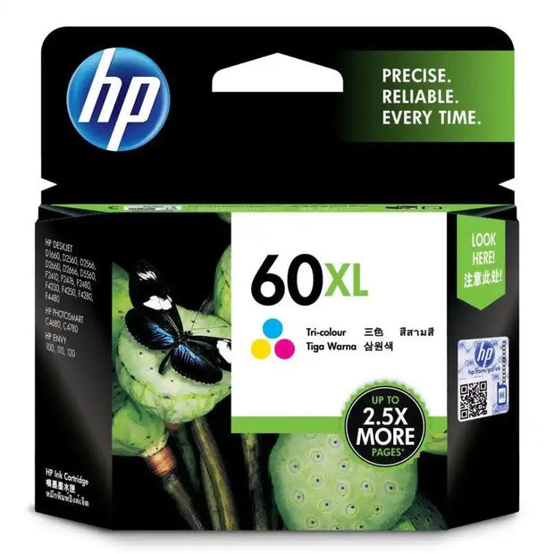 HP 60XL (High Yield) Tri-Color Ink Cartridge (CC644WA)