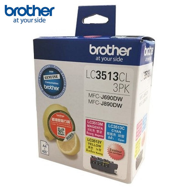 Brother 3 Pack Colour Ink Cartridge LC3513CL 3 PK