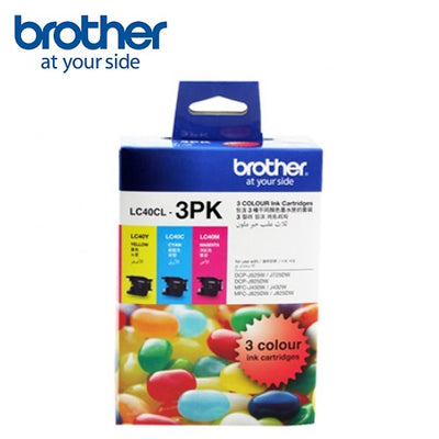 Brother 3 Pack Colour Ink Cartridge LC40CL 3 PK