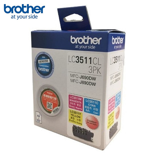 Brother 3 Pack Colour Ink Cartridge LC3511CL 3 PK