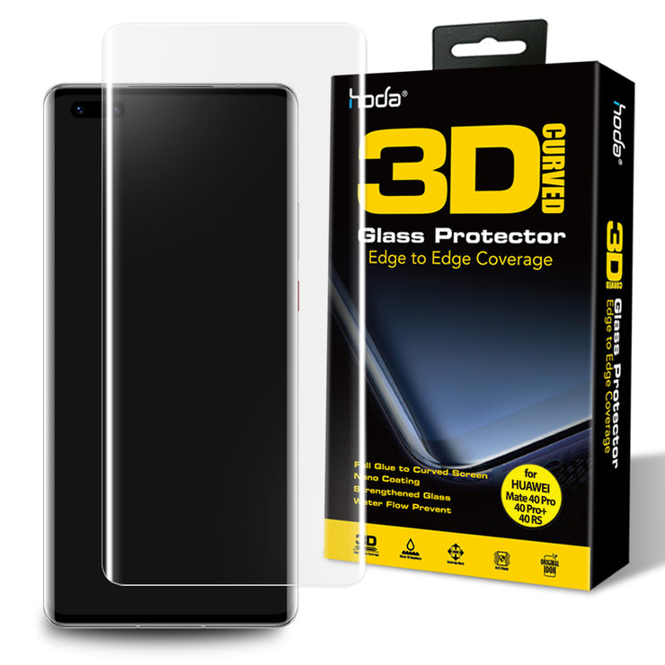 Hoda Huawei Mate 40 Pro Full Coverage 3D UV Full Glue Tempered Glass Screen Protector