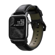 NOMAD iWatch Series SE / 6 / 5 / 4 / 3 / 2 / 1 (44mm / 42mm) Classic Strap Black Shell Cordovan Leather