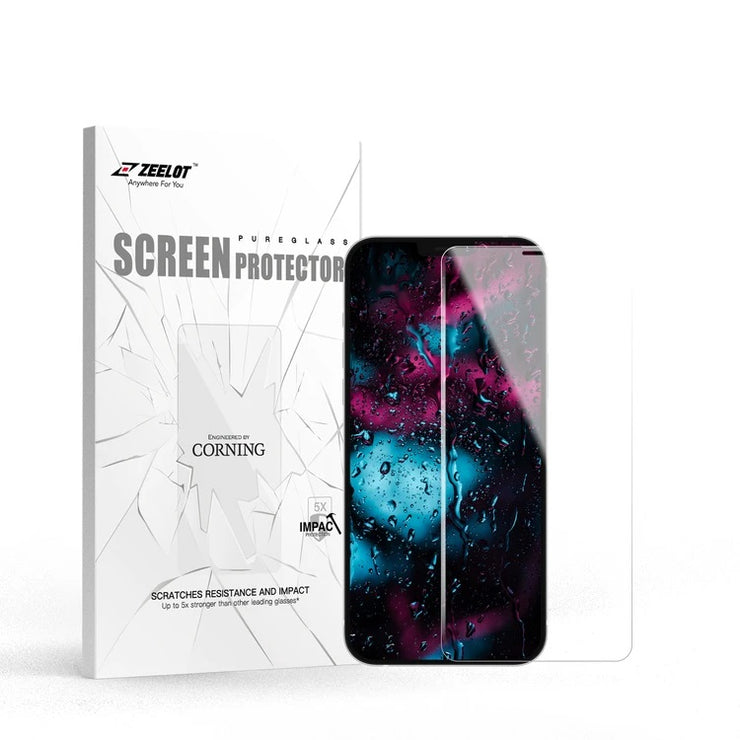 ZEELOT iPhone 12 / Pro 6.1 (2020) PureGlass Stereoscopic HD Clear Full Coverage Tempered Glass Screen Protector